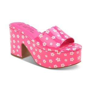 Wild Pair Women's Melborne Platform Sandals, Pink Daisy, US 7